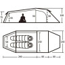 Палатка двухместная NATUREHIKE OPALUS NH20ZP001,оранжевая, 6927595750667