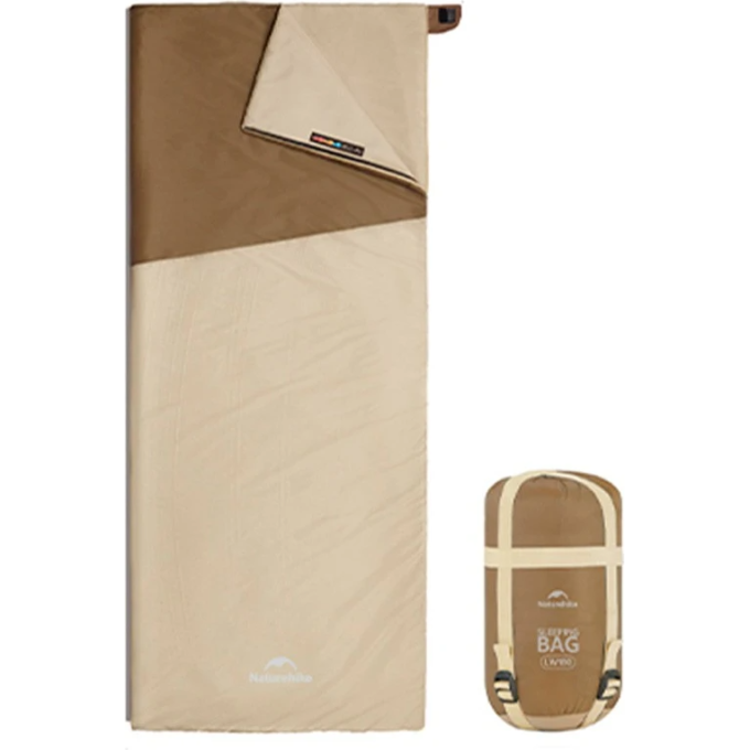 Спальный мешок NATUREHIKE SUNNY DAY PL01 CNK2550WS026 LW180, коричневый с бежевым, размер M 6977465868596